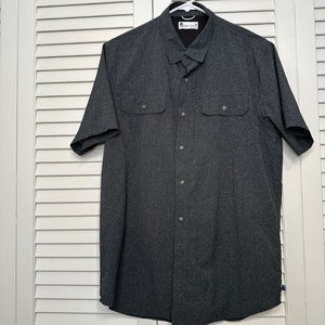LB Tech Medium Gray/Black short sleeve polo